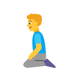 man kneeling