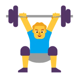 man lifting weights