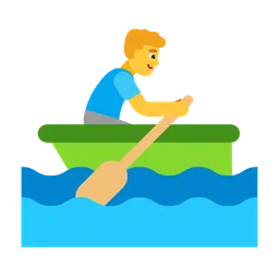 man rowing boat