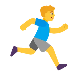 man running facing right