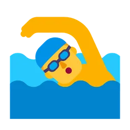 man swimming