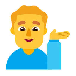 man tipping hand