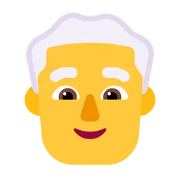 man: white hair