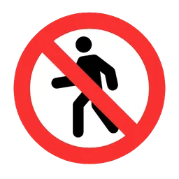 no pedestrians