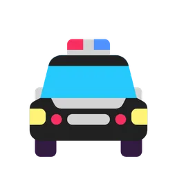 oncoming police car
