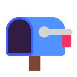 open mailbox with lowered flag