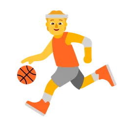person bouncing ball