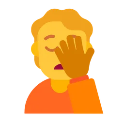 person facepalming