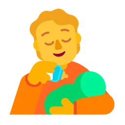 person feeding baby
