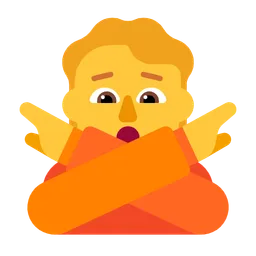 person gesturing NO