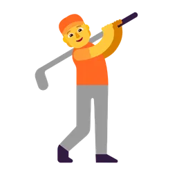 person golfing
