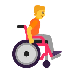 person in manual wheelchair facing right