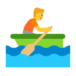 person rowing boat