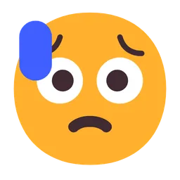 sad but relieved face