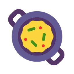 shallow pan of food