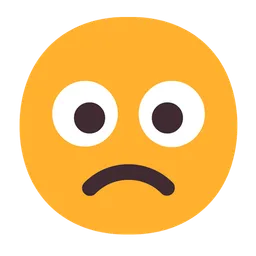 slightly frowning face