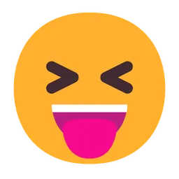 squinting face with tongue