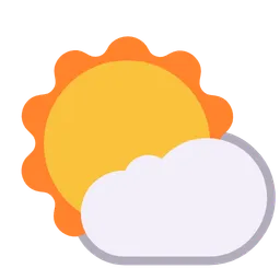 sun behind small cloud