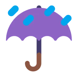 umbrella with rain drops