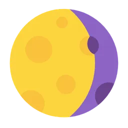 waning gibbous moon
