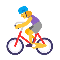woman biking