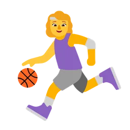 woman bouncing ball