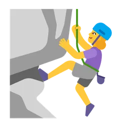 woman climbing