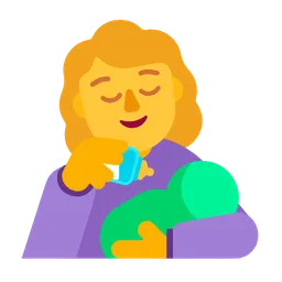 woman feeding baby
