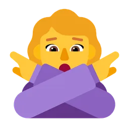 woman gesturing NO