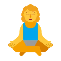 woman in lotus position