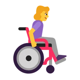 woman in manual wheelchair facing right