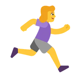 woman running facing right