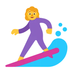 woman surfing