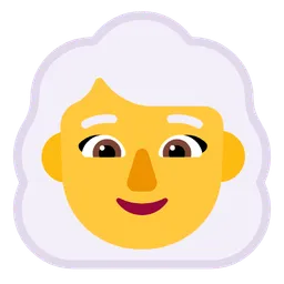 woman: white hair