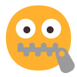 zipper-mouth face