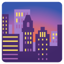 cityscape at dusk