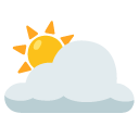 sun behind large cloud