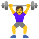 woman lifting weights