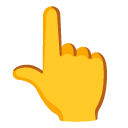 backhand index pointing up