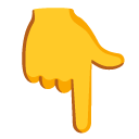 backhand index pointing down