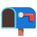 open mailbox with lowered flag