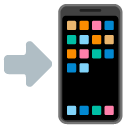 mobile phone with arrow