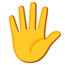 hand with fingers splayed