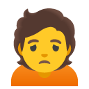 person frowning