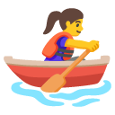 woman rowing boat