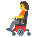 person in motorized wheelchair