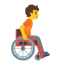person in manual wheelchair facing right