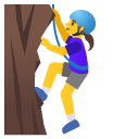 woman climbing