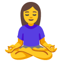 woman in lotus position