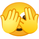 face with peeking eye